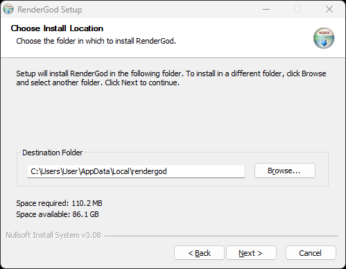 Installation Directory Selection