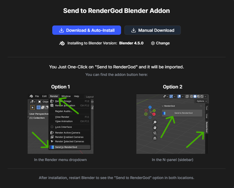 Manual Download Button