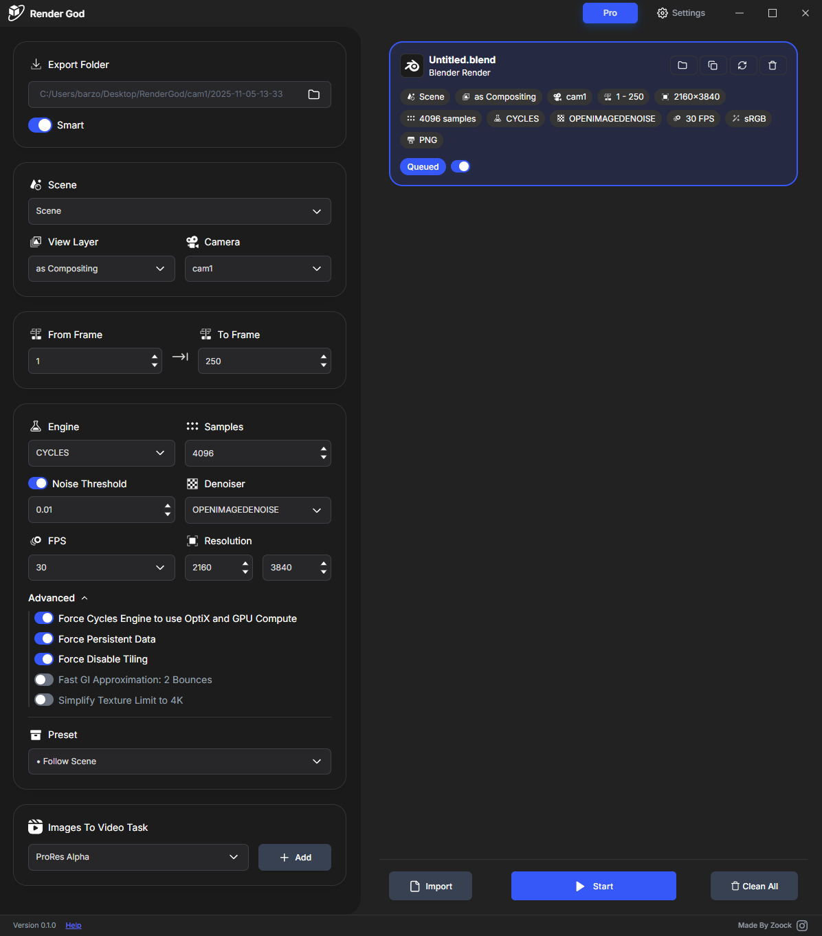 Blender Render Queue Interface