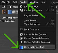 Send to RenderGod from N-Panel