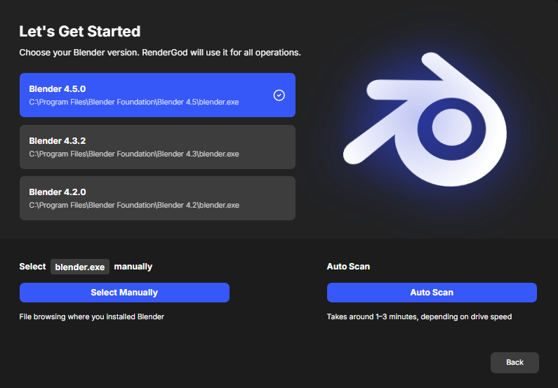 Advanced Blender Version Options