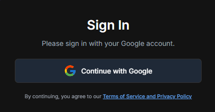 Google Account Selection