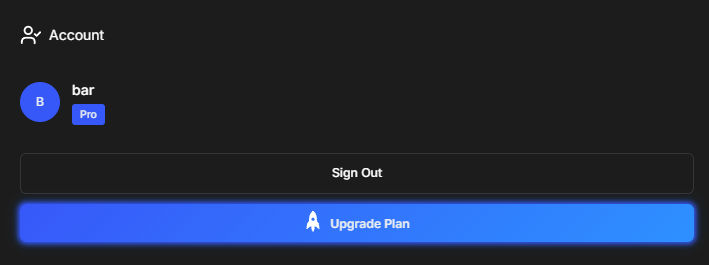 Sign Out Option
