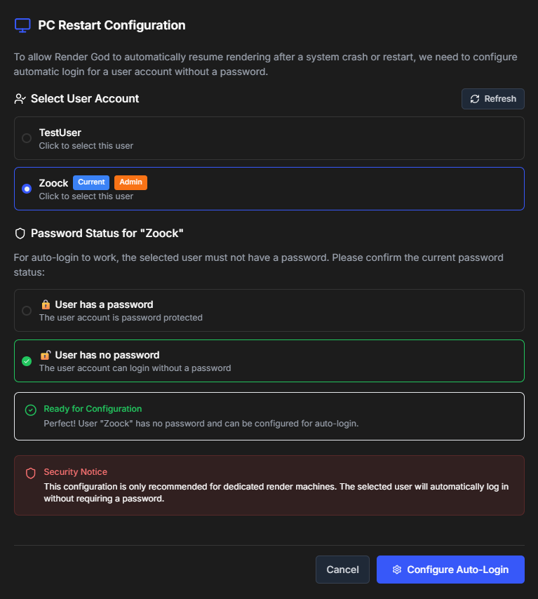 System Restart Recovery
