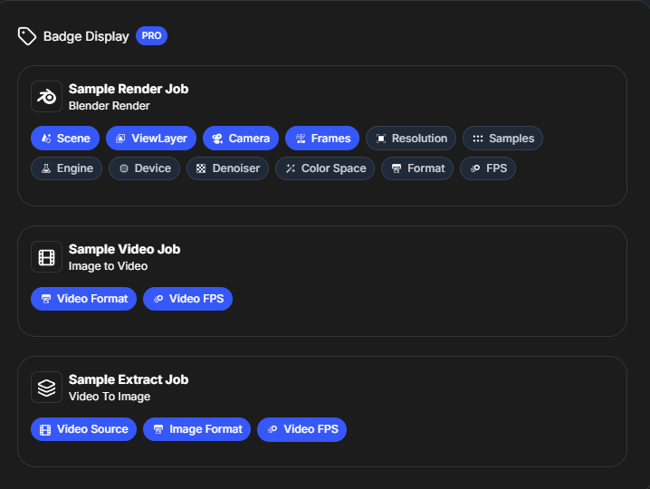 Badge Display Settings